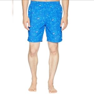 NWT Columbia | Umbrella Print Bright Blue 8" Swim Shorts Trunks 4X Men's